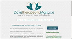 Desktop Screenshot of davistherapeuticmassage.com